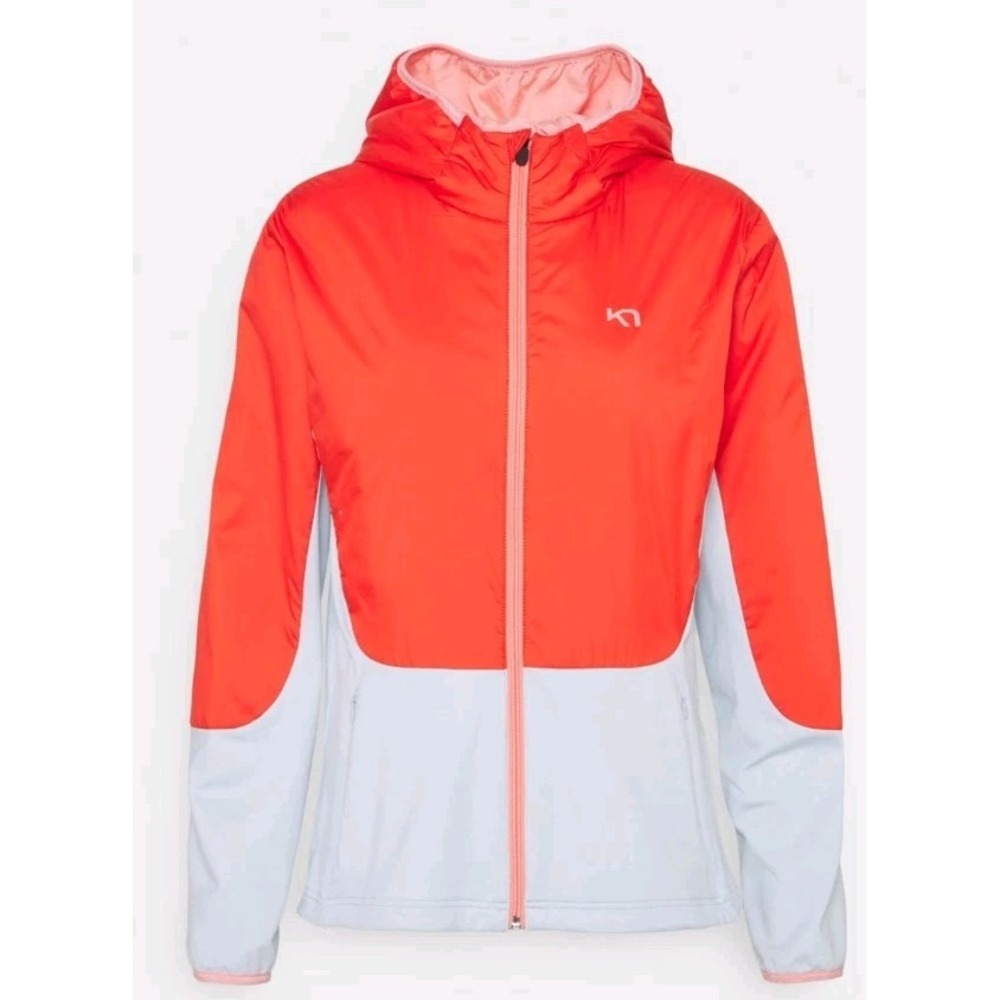 Kari Traa Eva Saane Hybrid Light Puffer Jacket Zipper Women's Medium Sunset